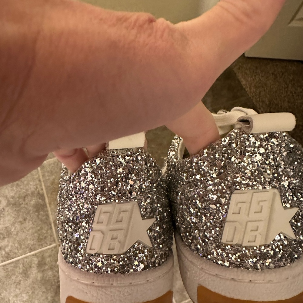 Golden Goose YEAH glitter sneakers.
